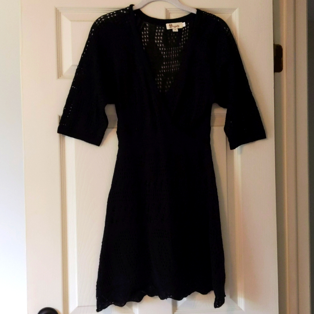 Black sweater dress